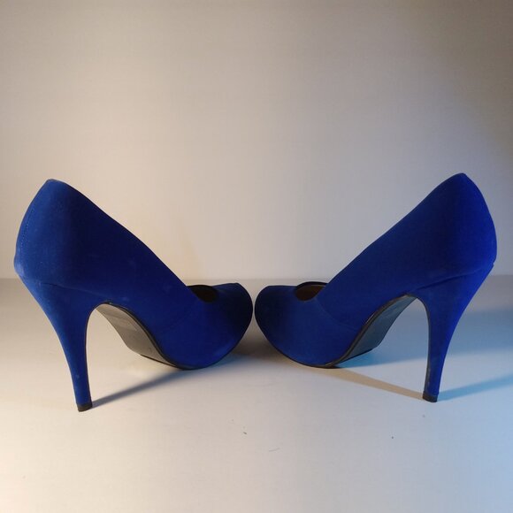 FABULOUS IVORI- 89 ROYALE BLUE SIZE 8 1/2 HIGH HEEL SHOES - Picture 4 of 6